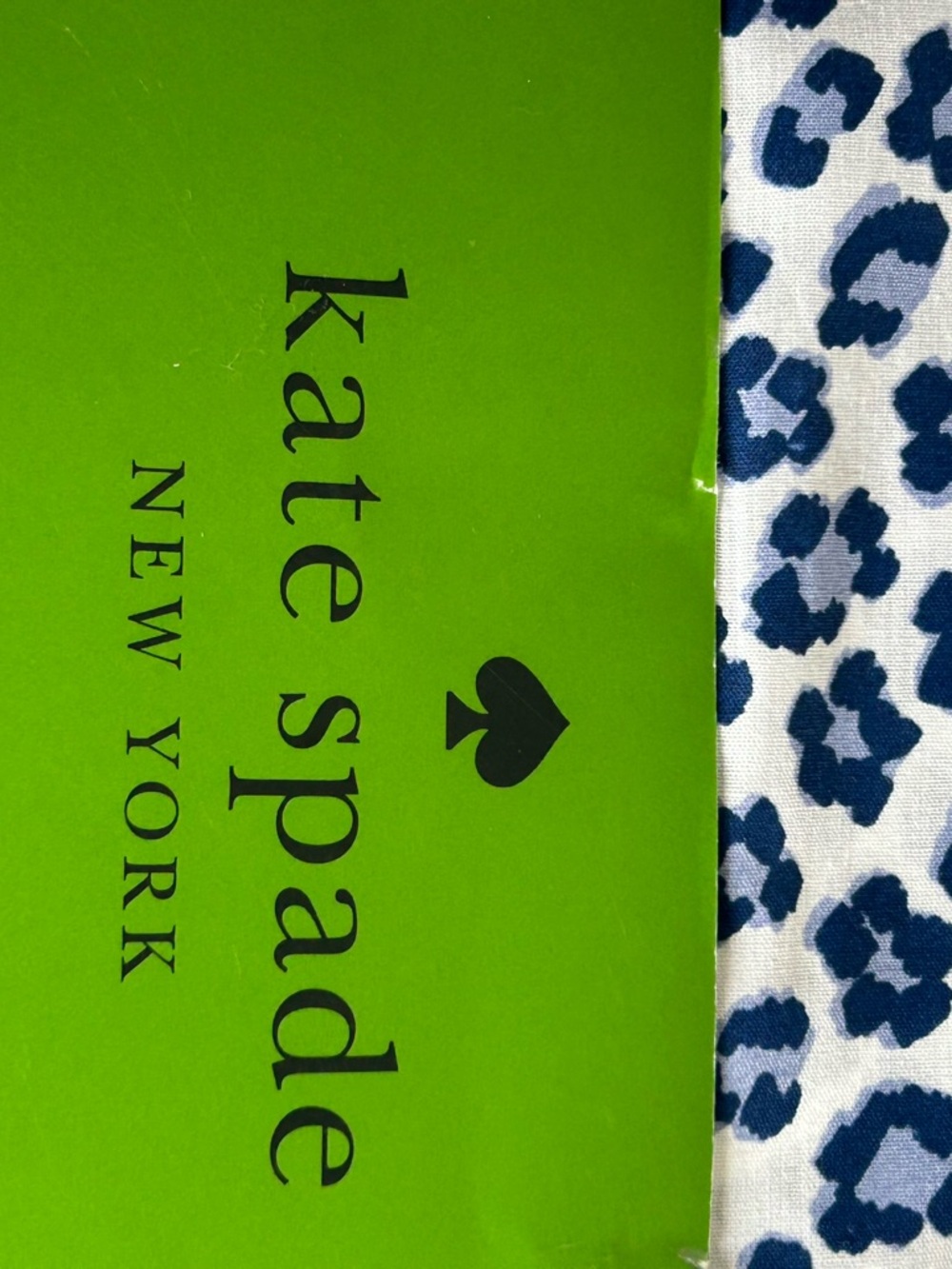 kate spade Blue and White Leopard Print Bedding Sheet